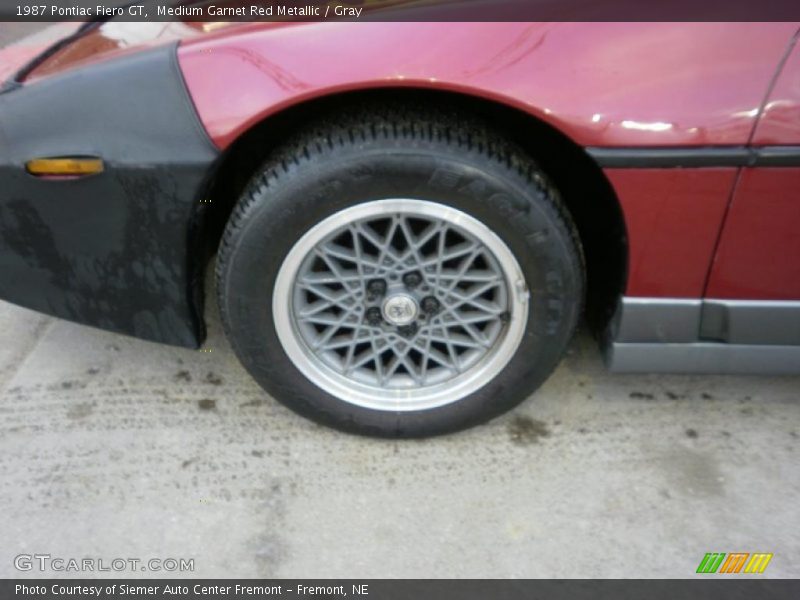 Medium Garnet Red Metallic / Gray 1987 Pontiac Fiero GT