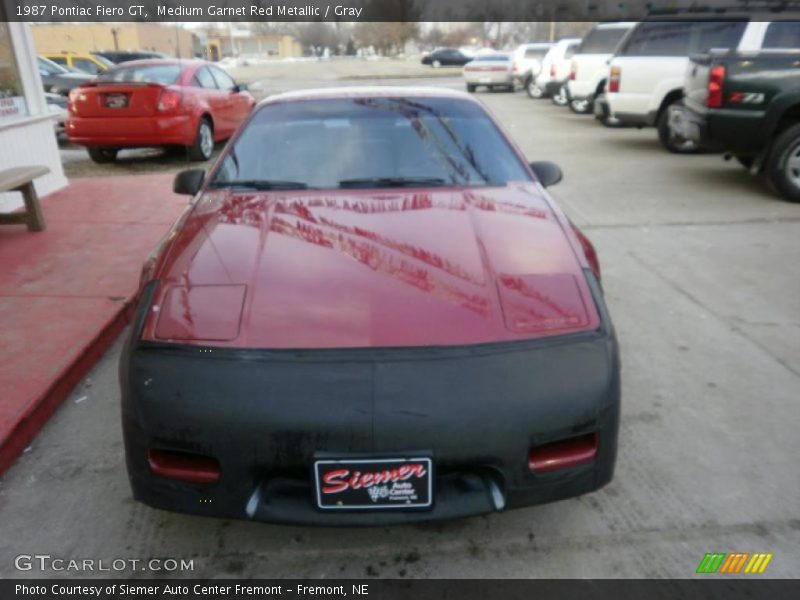 Medium Garnet Red Metallic / Gray 1987 Pontiac Fiero GT