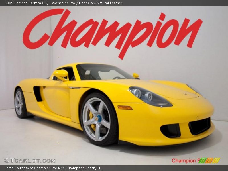 Fayence Yellow / Dark Grey Natural Leather 2005 Porsche Carrera GT