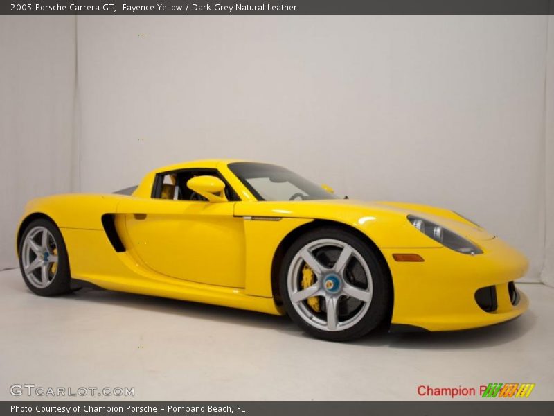 Fayence Yellow / Dark Grey Natural Leather 2005 Porsche Carrera GT