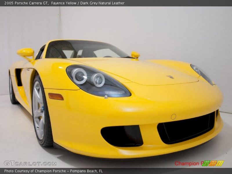 Fayence Yellow / Dark Grey Natural Leather 2005 Porsche Carrera GT