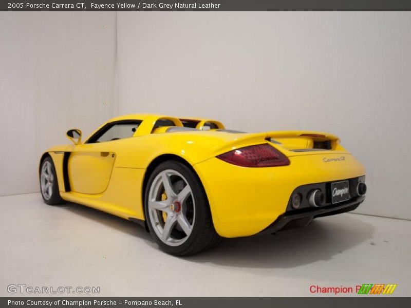 Fayence Yellow / Dark Grey Natural Leather 2005 Porsche Carrera GT