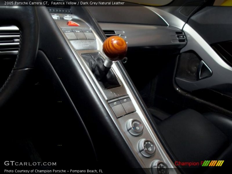 Controls of 2005 Carrera GT 