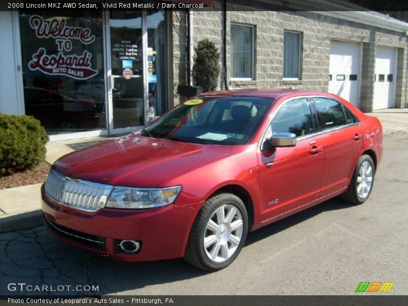 Vivid Red Metallic / Dark Charcoal 2008 Lincoln MKZ AWD Sedan