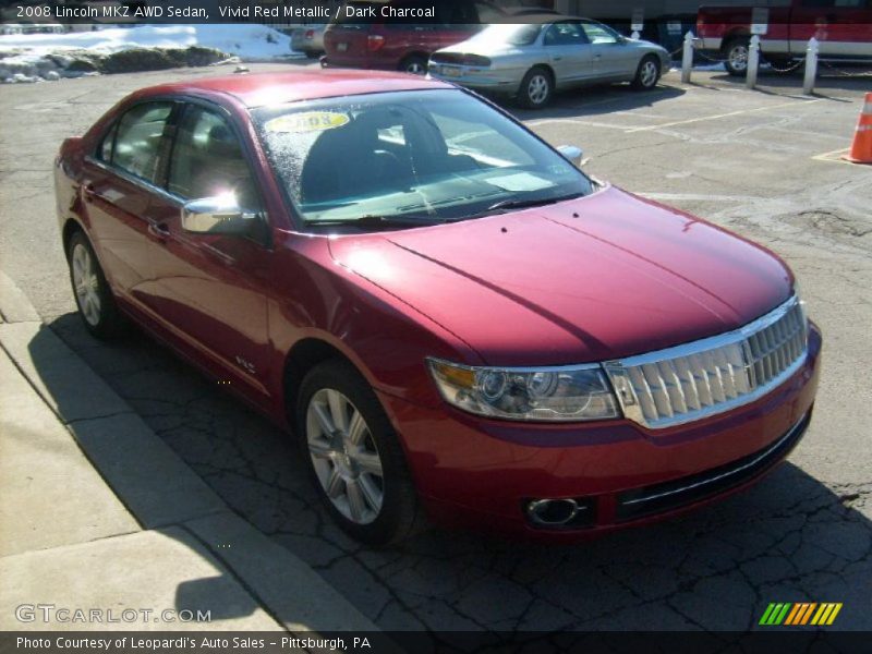 Vivid Red Metallic / Dark Charcoal 2008 Lincoln MKZ AWD Sedan