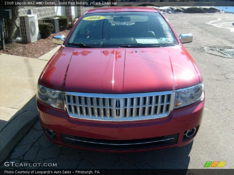 Vivid Red Metallic / Dark Charcoal 2008 Lincoln MKZ AWD Sedan