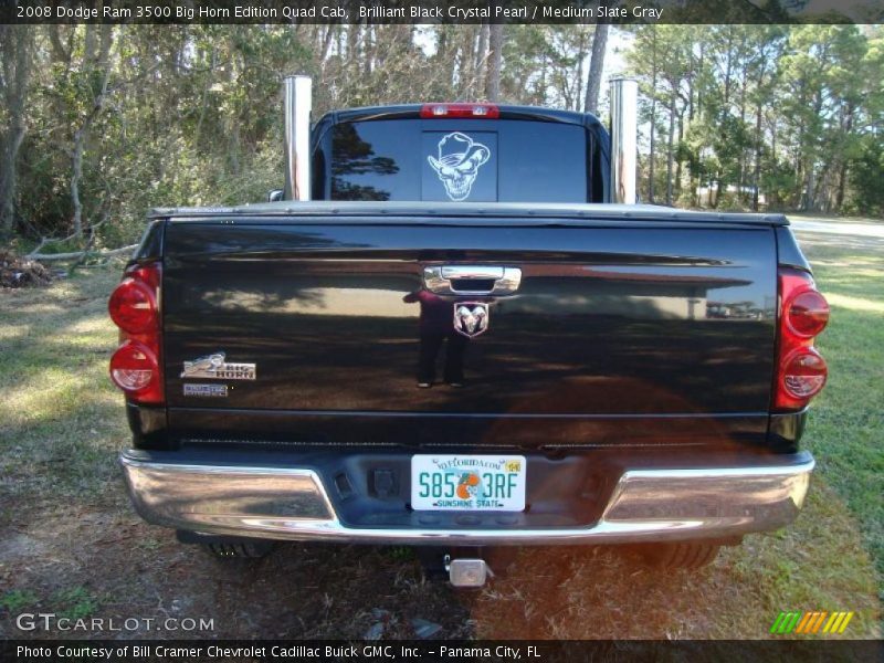 Brilliant Black Crystal Pearl / Medium Slate Gray 2008 Dodge Ram 3500 Big Horn Edition Quad Cab