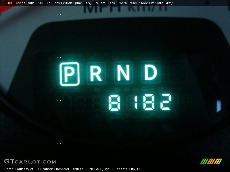 Brilliant Black Crystal Pearl / Medium Slate Gray 2008 Dodge Ram 3500 Big Horn Edition Quad Cab