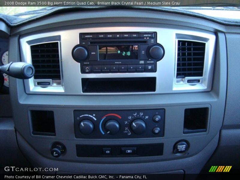 Brilliant Black Crystal Pearl / Medium Slate Gray 2008 Dodge Ram 3500 Big Horn Edition Quad Cab