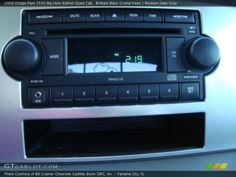 Brilliant Black Crystal Pearl / Medium Slate Gray 2008 Dodge Ram 3500 Big Horn Edition Quad Cab
