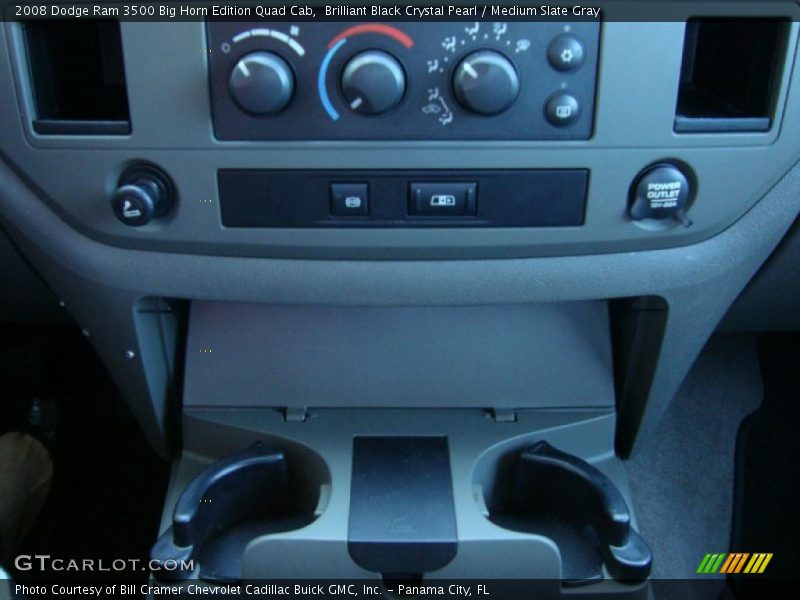 Brilliant Black Crystal Pearl / Medium Slate Gray 2008 Dodge Ram 3500 Big Horn Edition Quad Cab