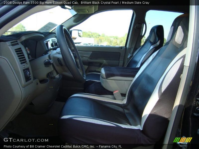 Brilliant Black Crystal Pearl / Medium Slate Gray 2008 Dodge Ram 3500 Big Horn Edition Quad Cab