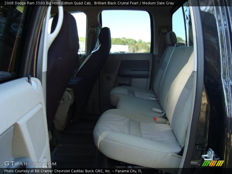 Brilliant Black Crystal Pearl / Medium Slate Gray 2008 Dodge Ram 3500 Big Horn Edition Quad Cab