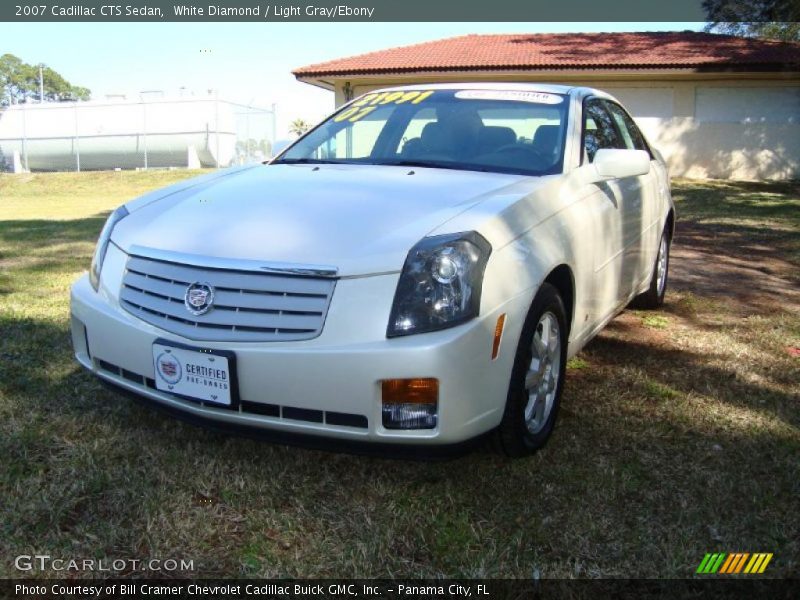 White Diamond / Light Gray/Ebony 2007 Cadillac CTS Sedan