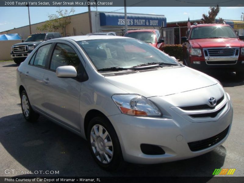 Silver Streak Mica / Dark Charcoal 2008 Toyota Yaris Sedan