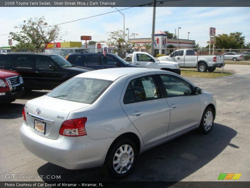 Silver Streak Mica / Dark Charcoal 2008 Toyota Yaris Sedan