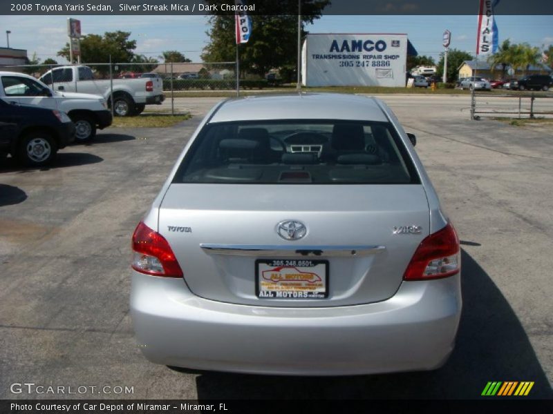 Silver Streak Mica / Dark Charcoal 2008 Toyota Yaris Sedan