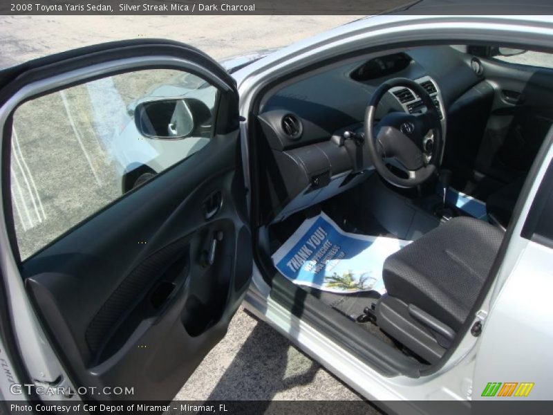 Silver Streak Mica / Dark Charcoal 2008 Toyota Yaris Sedan