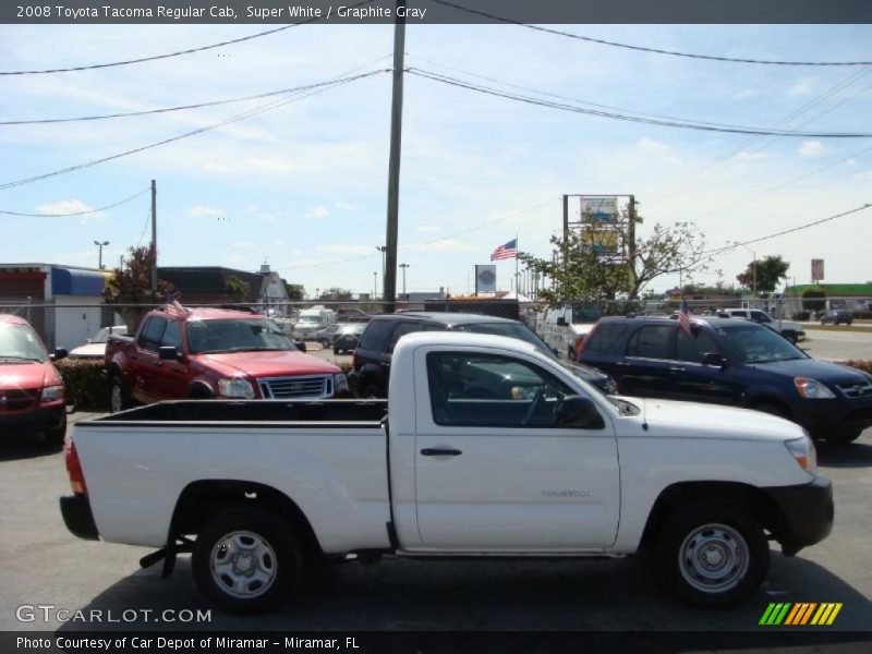 Super White / Graphite Gray 2008 Toyota Tacoma Regular Cab