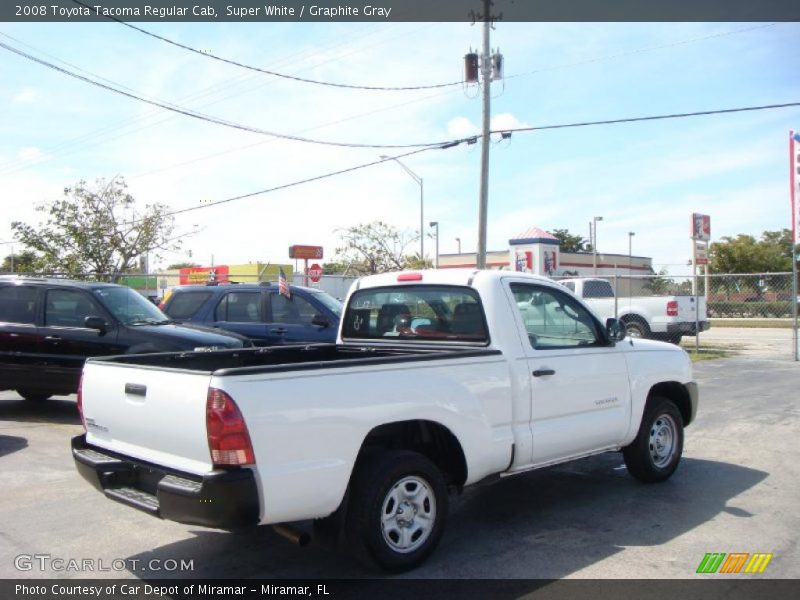 Super White / Graphite Gray 2008 Toyota Tacoma Regular Cab