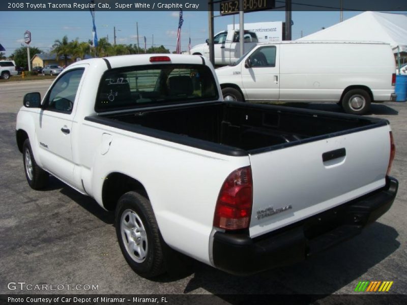 Super White / Graphite Gray 2008 Toyota Tacoma Regular Cab