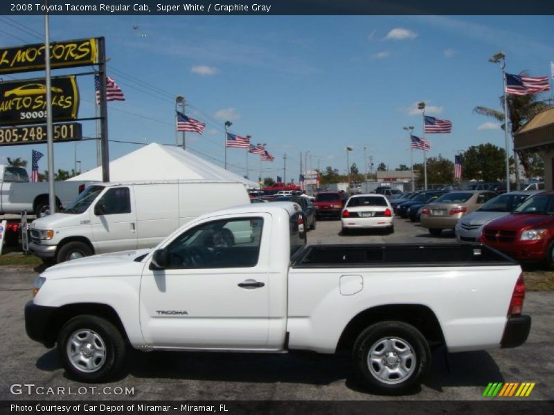 Super White / Graphite Gray 2008 Toyota Tacoma Regular Cab