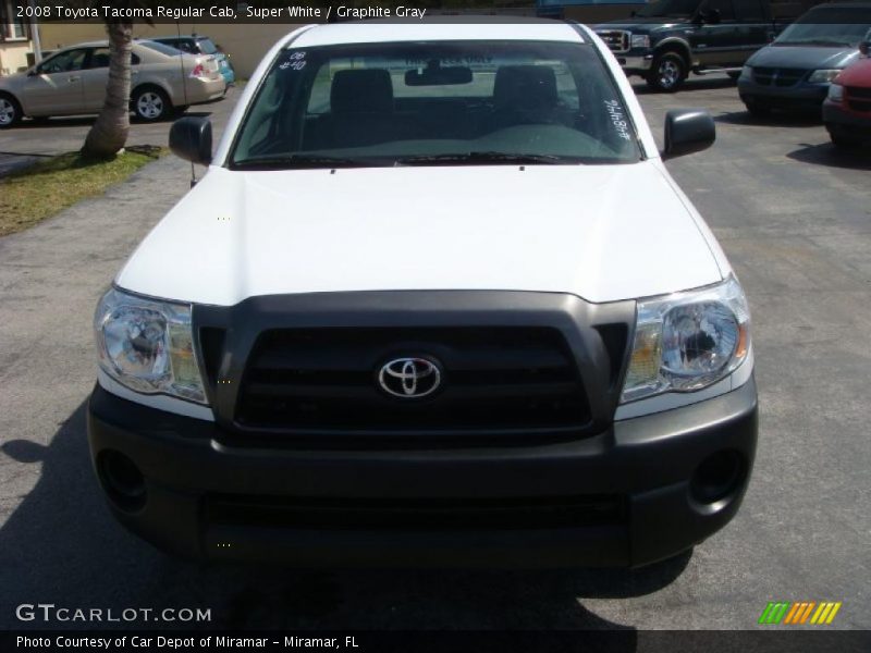 Super White / Graphite Gray 2008 Toyota Tacoma Regular Cab