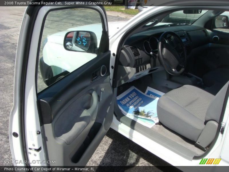 Super White / Graphite Gray 2008 Toyota Tacoma Regular Cab