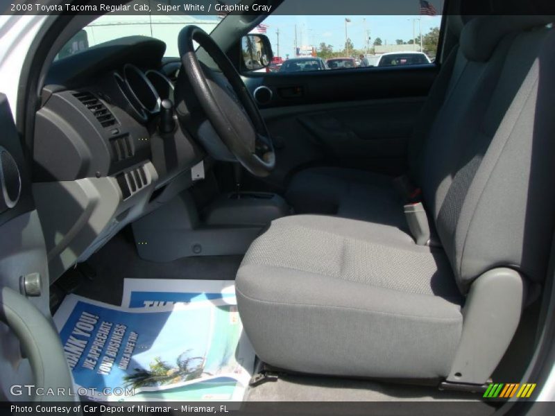 Super White / Graphite Gray 2008 Toyota Tacoma Regular Cab