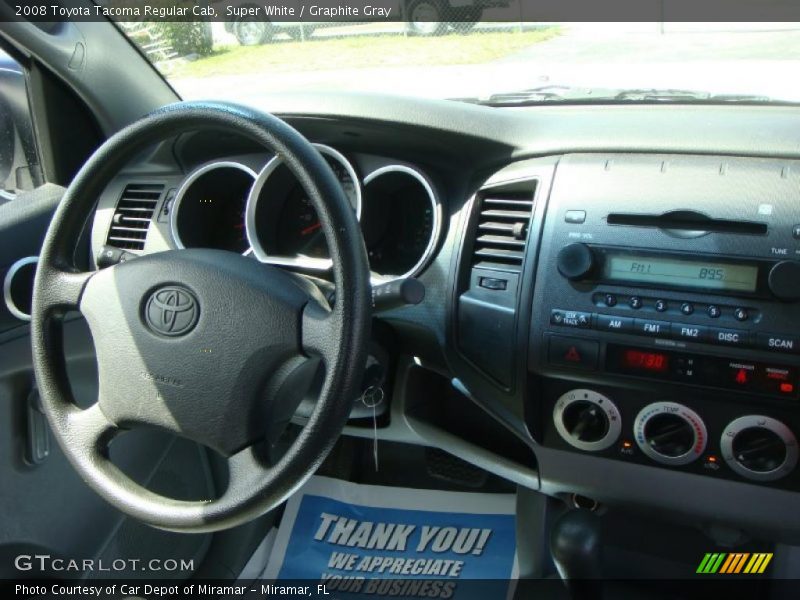Super White / Graphite Gray 2008 Toyota Tacoma Regular Cab