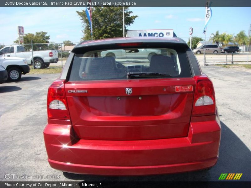 Inferno Red Crystal Pearl / Pastel Pebble Beige 2008 Dodge Caliber SE