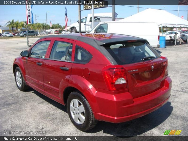 Inferno Red Crystal Pearl / Pastel Pebble Beige 2008 Dodge Caliber SE