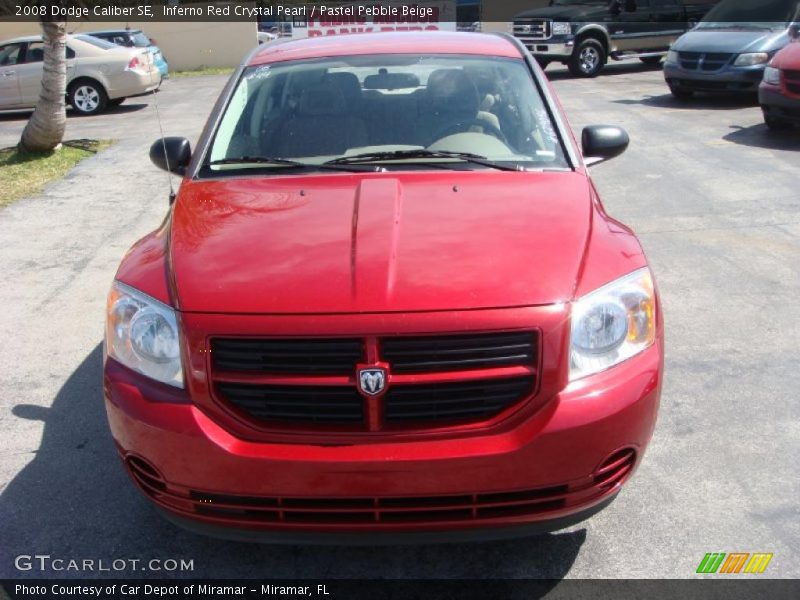 Inferno Red Crystal Pearl / Pastel Pebble Beige 2008 Dodge Caliber SE