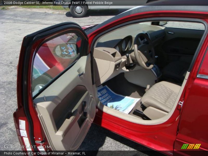 Inferno Red Crystal Pearl / Pastel Pebble Beige 2008 Dodge Caliber SE