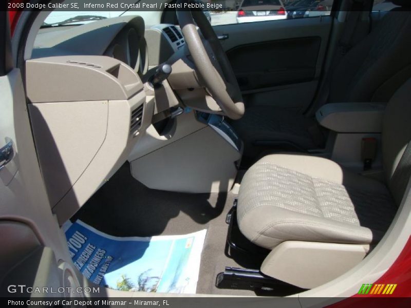 Inferno Red Crystal Pearl / Pastel Pebble Beige 2008 Dodge Caliber SE