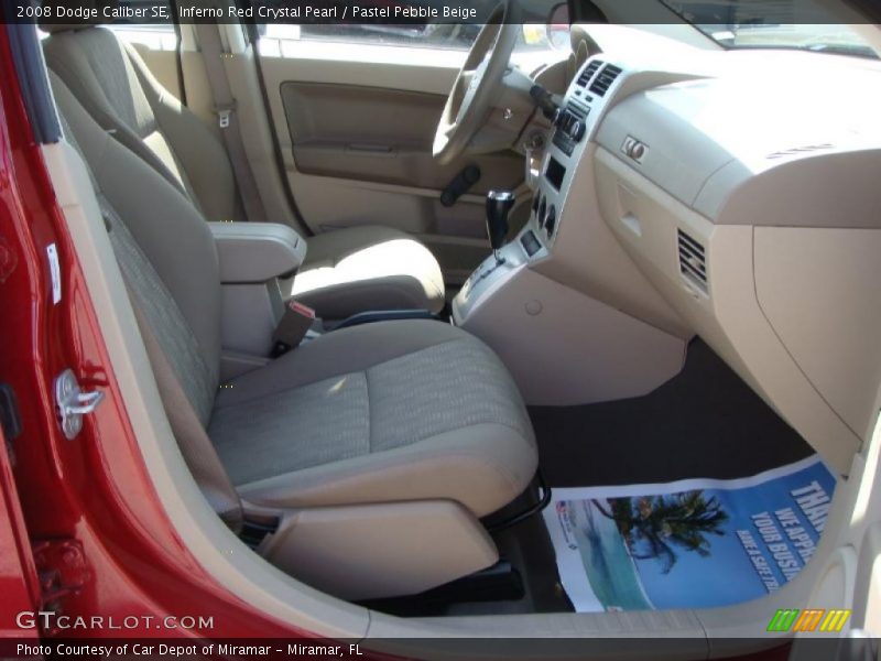 Inferno Red Crystal Pearl / Pastel Pebble Beige 2008 Dodge Caliber SE