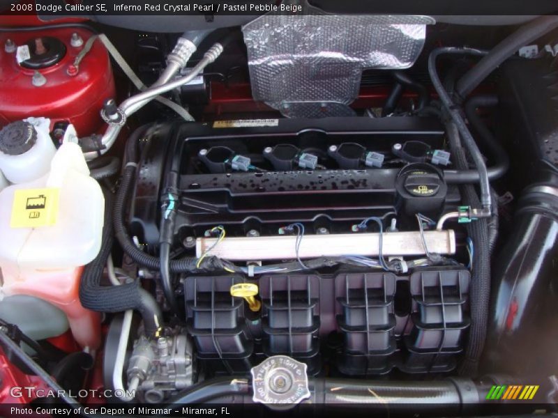 Inferno Red Crystal Pearl / Pastel Pebble Beige 2008 Dodge Caliber SE