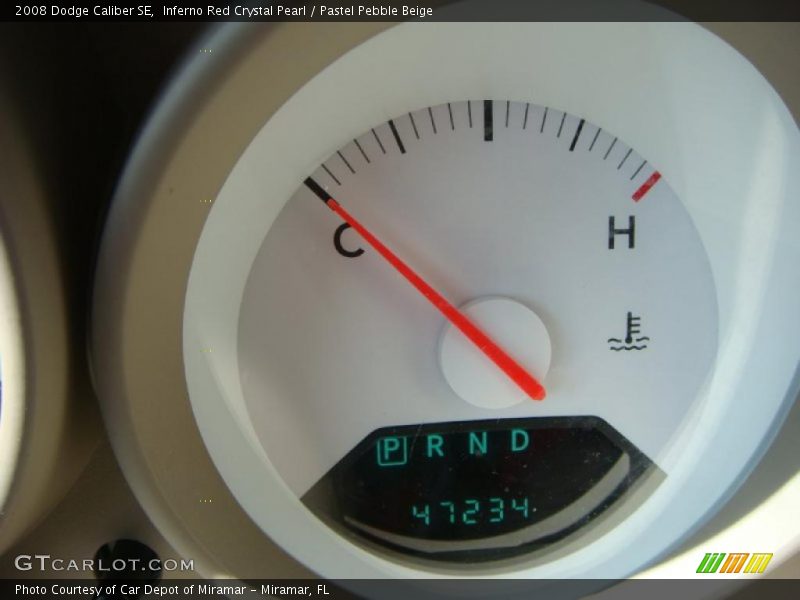 Inferno Red Crystal Pearl / Pastel Pebble Beige 2008 Dodge Caliber SE