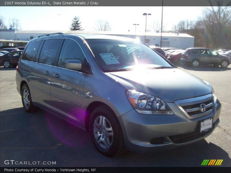 Slate Green Metallic / Gray 2007 Honda Odyssey EX-L