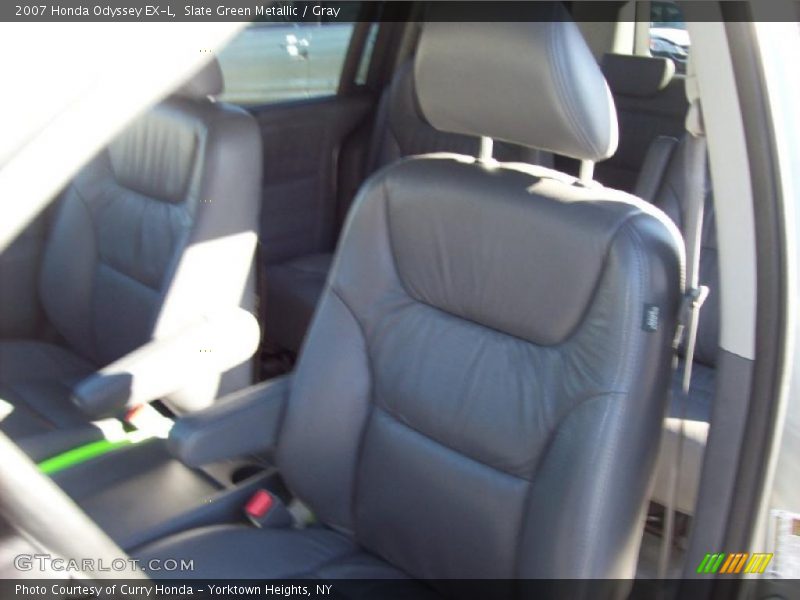 Slate Green Metallic / Gray 2007 Honda Odyssey EX-L