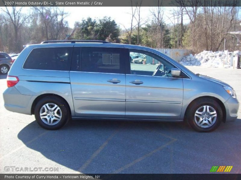 Slate Green Metallic / Gray 2007 Honda Odyssey EX-L