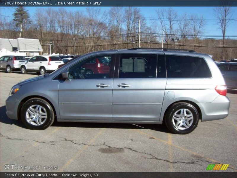 Slate Green Metallic / Gray 2007 Honda Odyssey EX-L