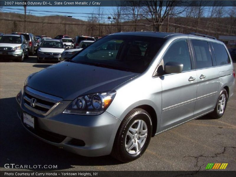 Slate Green Metallic / Gray 2007 Honda Odyssey EX-L