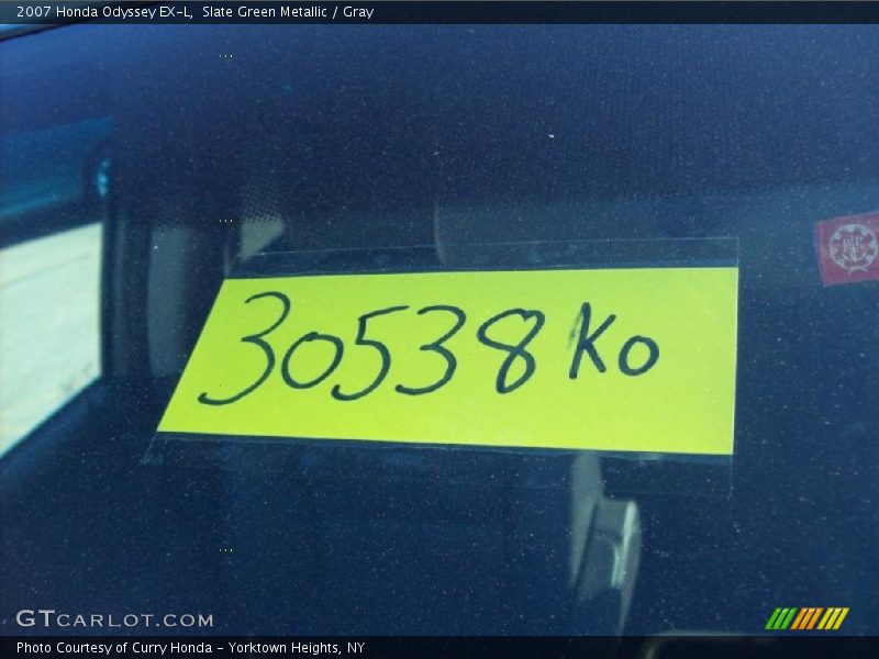 Slate Green Metallic / Gray 2007 Honda Odyssey EX-L