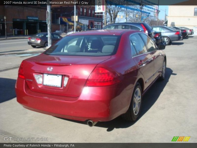 Moroccan Red Pearl / Gray 2007 Honda Accord SE Sedan