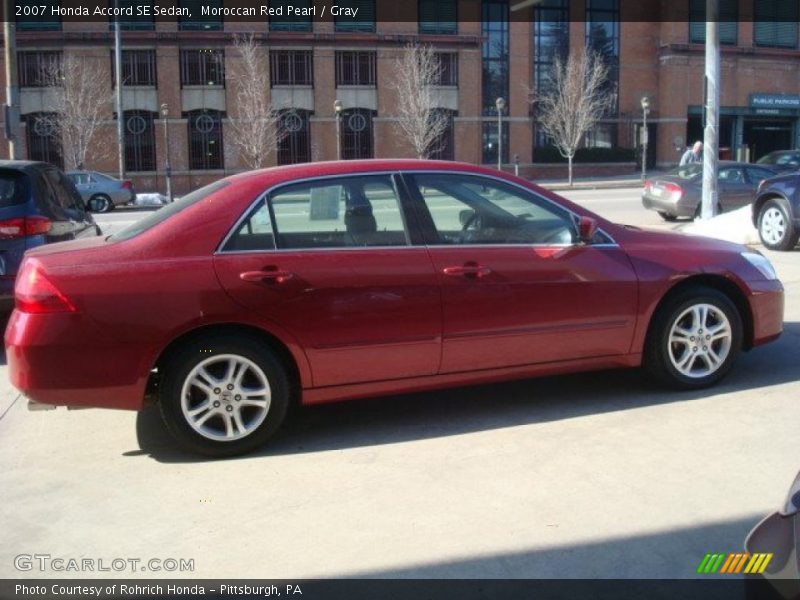 Moroccan Red Pearl / Gray 2007 Honda Accord SE Sedan