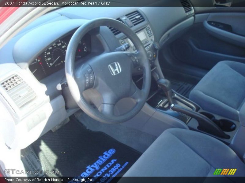 Moroccan Red Pearl / Gray 2007 Honda Accord SE Sedan