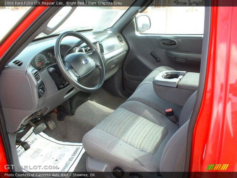 Bright Red / Dark Graphite Grey 2003 Ford F150 STX Regular Cab