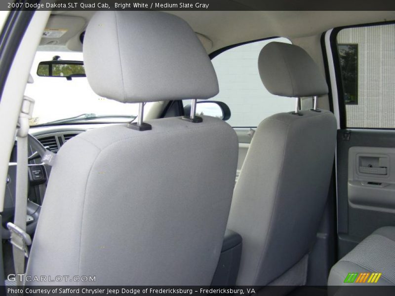 Bright White / Medium Slate Gray 2007 Dodge Dakota SLT Quad Cab