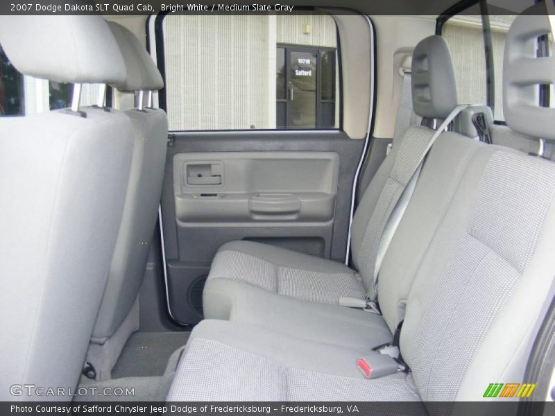 Bright White / Medium Slate Gray 2007 Dodge Dakota SLT Quad Cab